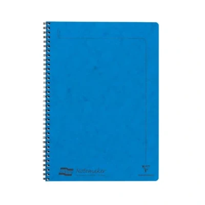 Bild av Clairefontaine Ref 4865Z Europa Notemaker sidobunden anteckningsbok (120 sidor) A4 storlek, 90 gsm borstat velumpapper, mikroperforerade ark, fodrade linjaler blå
