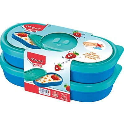 Bild av Maped 870903 Concept barnburk, snackslåda KIDS 2 x 150 ml blå,