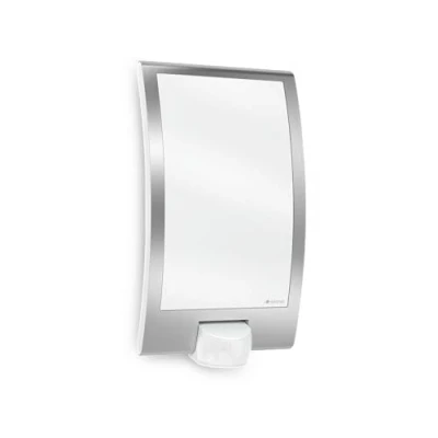Bild av Steinel utomhuslampa L 22 S silver, vägglampa, 180 rörelsedetektor, 10 m räckvidd, frontlist i rostfritt stål, upp till 60 W/E 27