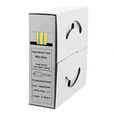 Bild av Offgridtec 5 m krympslang 12,7 mm &gt;6,4 gul/grön dispenserbox verkstad bil