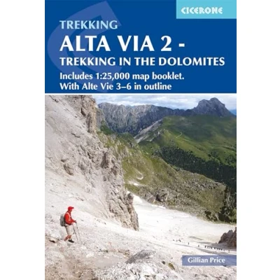 Bild av Trekking in the dolomites Alta Via 2: Includes 1:25,000 map booklet. With 3 6 outline