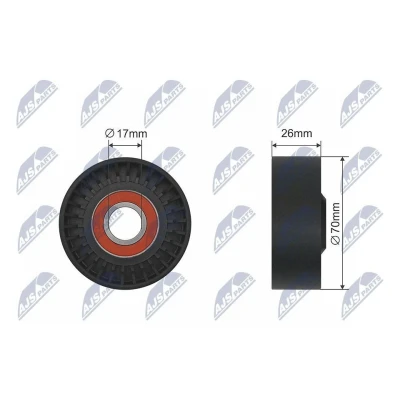 Bild av Styrrulle, drivrem/kilrem, bmw 7 [e65, e66, e67], 11 28 505 567, 515 280, 549 590, 574 834, 11287505567, 11287
