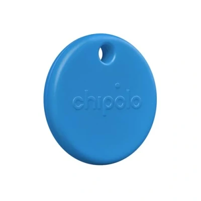 Bild av Chipolo POP Spårningstagg färgglad, kompatibel, högljudd Bluetooth spårare med ring din telefon och utom räckvidd varning, fungerar Apple Find My eller Googles Hitta min enhet Blå
