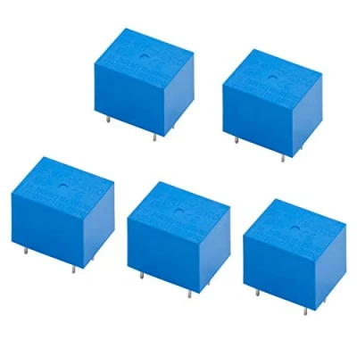 Bild av Heschen PC kortrelä, JQC 3F(T73), DC12V spole, SPDT, 7A 250VAC, 5 stiftsterminaler, 5Pack