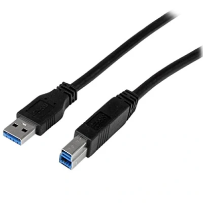 Bild av StarTech.com 2 m certifierad USB 3.0 SuperSpeed kabel A till B, svart, 3 anslutningskabel, kontakt/kontakt