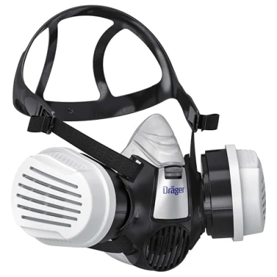Bild av Dräger X plore 3300 Halvmaskset för målare inkl. A2 P3 kombi filter Storlekar S/M/L Mot gaser, ångor, fint damm och partiklar Storlek L