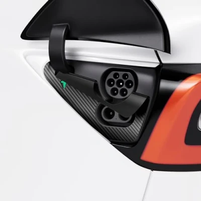 Bild av Spigen Tesla Model 3 2021 2023 och Y Skyddsfilm omslagssats Laddningsport, premiumdesign, utformad för tillbehör Carbon Edition