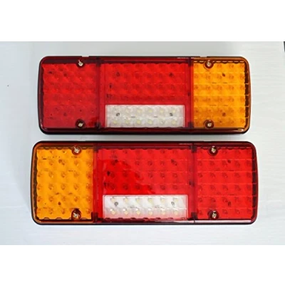 Bild av 24/7 Auto 2 x bakljus LED 12 V lampor 5 funktioner ultratunn design för lastbil släpvagn chassi tippare LKW husbil