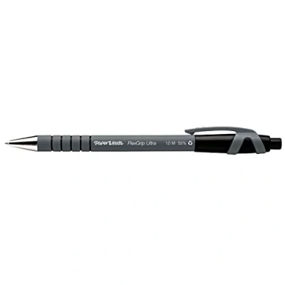 Bild av Paper Mate Flexgrip Ultra Kulspetspennor med tryckknapp Mediumspets (1,0 mm) Svart 36 stycken