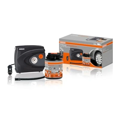 Bild av OSRAM TYREseal KIT ESSENTIAL, 450 ml däcktätningsmedel och premium analog däckpump, TPMS Safe, förvaringsväska ingår