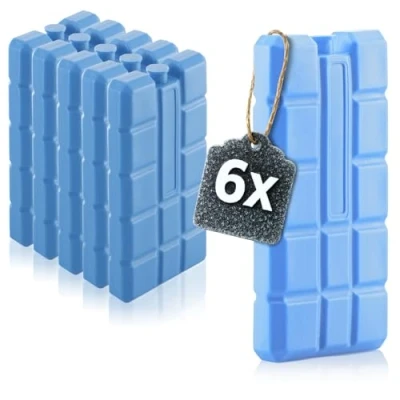 Bild av COM FOUR® 6x frysblock i blått Cool pack för kylbox och coolbag Ice kylbatterier hushåll fritid