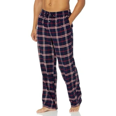 Bild av Amazon Essentials Men&#039;s Pyjamasbyxa i flanell (finns Big &amp; Tall), Marinblå Röd Rutig, L