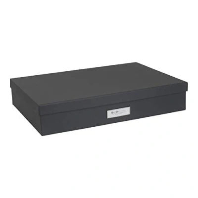 Bild av Bigso Box of Sweden 934145641 Förvaringsbox A3 format fiberpanel mörkgrå 31 x 43,5 8,5 cm
