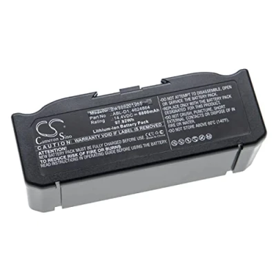 Bild av vhbw batteri kompatibel med iRobot Roomba e619240, e6134, e619840, e6198, e619820, i31502F robotdammsugare, svart (6800 mAh, 14,4 V, Li Ion)