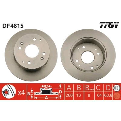 Bild av Bromsskiva TRW DF4815