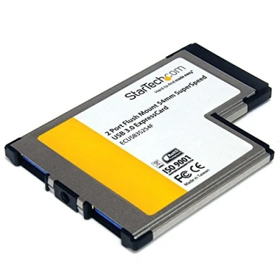 Bild av StarTech.com 2 Port infälld montering ExpressCard 54mm SuperSpeed ??USB 3.0 Card adapter USB