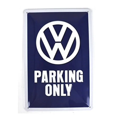 Bild av Nostalgic Art Plåtskylt i retrostil, Volkswagen Parking Only Presentidé för VW buss, av metall, Deko vintagedesign, 20 x 30 cm