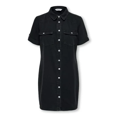 Bild av ONLY Onllisa GUA Jeansklänning, Storlek: Large, Washed black