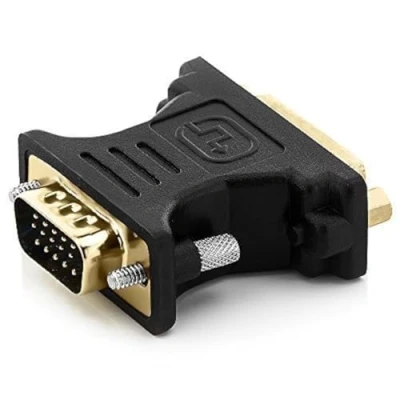 Bild av deleyCON DVI I till VGA Adapter Uttag (24+5) Kontakt Guldpläterade Kontaktkontakter Bildskärm PC Projektor Grafikkort Svart