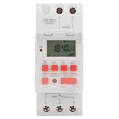 Bild av Digital timer, DC 12V 30A 7 dagar programmerbar timer LCD display kontroll relä switch