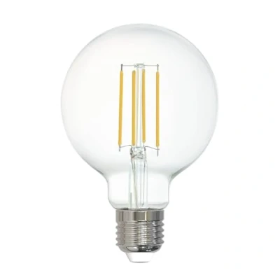 Bild av EGLO connect.z Smart Home LED lampor E27, G80, ZigBee, app och röststyrning, dimbar, varmvit, 806 Lumen, 6 W, vintage glödlampa klar