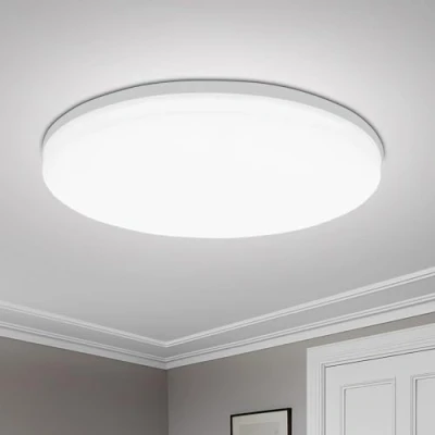 Bild av Yafido LED Taklampa Ultratunn 48W 4320lm Takljus Takbelysning 6500K Kall Vit Belysning för Sovrum Korridor Balkong Hall Ø30cm