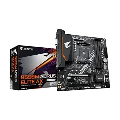 Bild av GIGABYTE B550M AORUS Elite AX (AM4/AMD/ B550/ Micro ATX/Single M.2/ SATA 6Gb/s/USB 3.2 Gen 1/Realtek GbE LAN/PCIe 4.0/ moderkort)