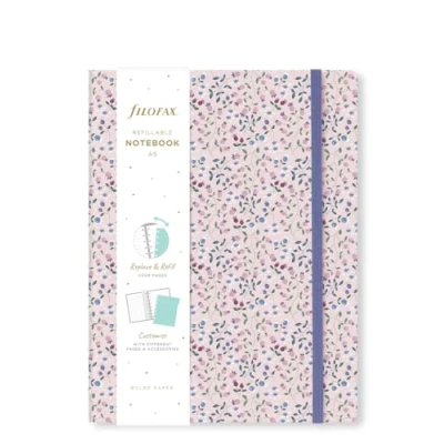 Bild av Filofax Meadow A5 påfyllningsbar anteckningsbok rosa