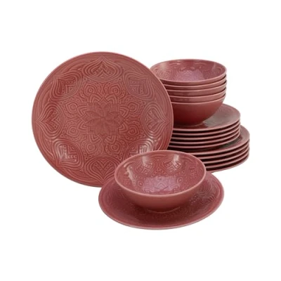 Bild av CreaTable, 21630, serie Orient Mandala, 18 delat porslinsset, tallriksset av porslin, diskmaskins och mikrovågsugnssäker, tillverkad i Europa