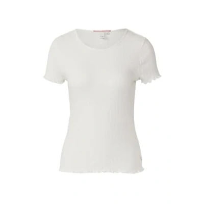 Bild av QS MIT Ajourmuster Tshirt bas, Storlek: Large, Creme