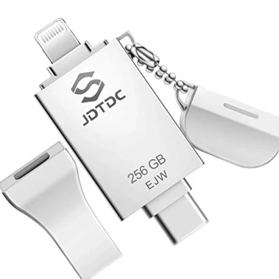 Bild av Apple MFi certifierad 256 GB iPhone Photo Storage Stick Flash Drive för Extern Memory iPad Lightning USB C Picture for Photos Backup Thumb