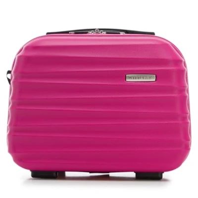 Bild av WITTCHEN Kosmetikkoffer Resväska Handbagage Kabinväska Hårdfodral i ABS Kombinationslås GROOVE Line Rosa