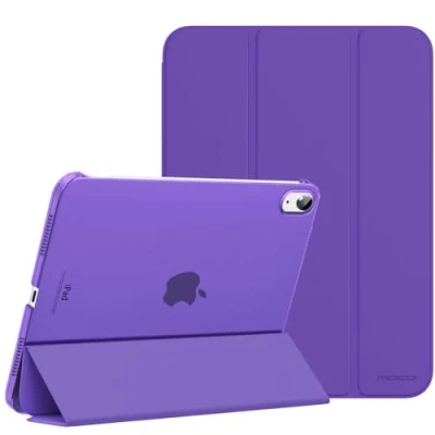 Bild av MoKo for iPad (A16) 11th Generation Case 2025, 10th 2022, Slim Stand Hard PC Translucent Back Shell Smart Cover 11 inch Auto Wake/Sleep, Purple Violet