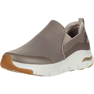 Bild av Skechers herr Arch Fit Banline Oxford, Taupe mesh syntetisk trim, 41.5 EU