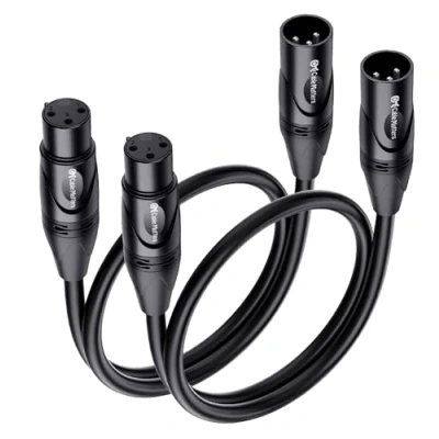 Bild av Cable Matters (2 pack XLR till mikrofon M F kabel 1 fot