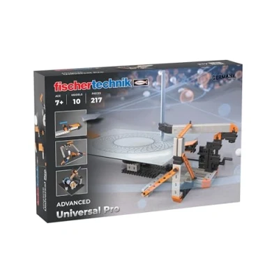 Bild av fischertechnik Universal Pro 571903 byggsats, tekniska leksaker, 10 modeller från 7 år, orange