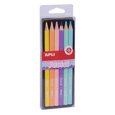 Bild av APLI 18059 Pastell Jumbo Pennor i assorterade färger box 6 st