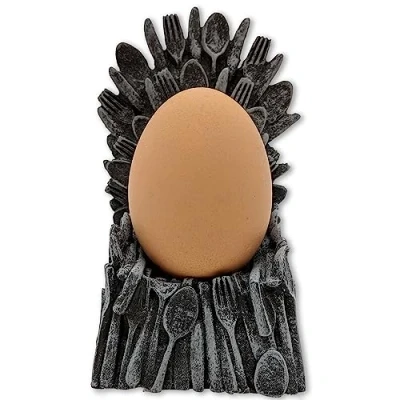 Bild av Present Republic Egg of Thrones keramisk äggkopp, grå