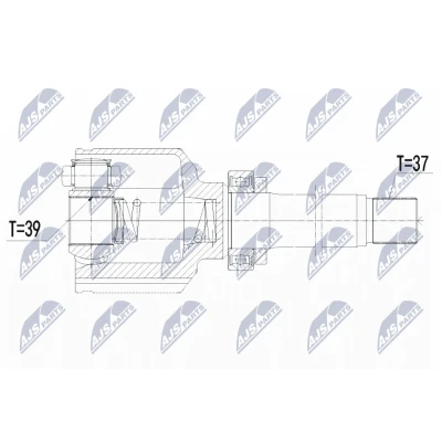 Bild av Drivaxel Citroen ds4 (nx_), framaxel höger, citroën