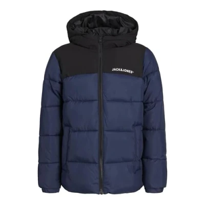 Bild av Jack &amp; Jones Junior Jjmoon HOOD Puffer Vinterjacka för barn, Storlek: 110, Navy blazer