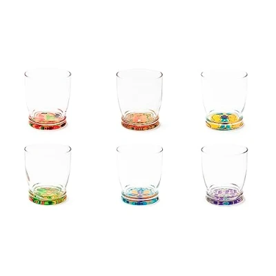Bild av Excelsa Lissabon Set med 6 glas dekorerad botten, storlek 340, diameter 8 cm,