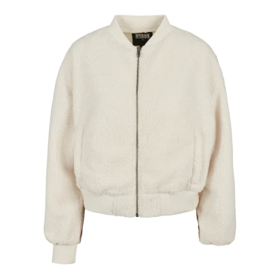 Bild av Urban Classics Ladies Oversized Sherpa Bomber Jacket Fleecejacka, Storlek: 4XL, Whitesand