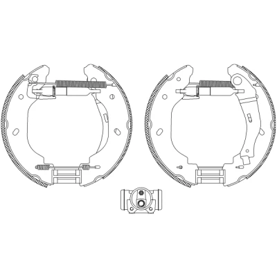 Bild av TEXTAR Shoe Kit Pro 84059100 de freins, freins à tambours avec cylindre roue, élément d&#039;ajustage FORD: Transit Mk5 Van