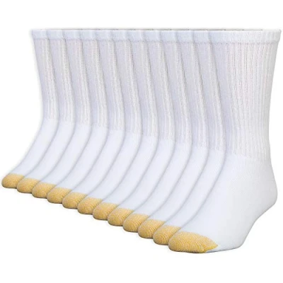 Bild av Gold Toe Herrstrumpor (förpackning med 12), Vit (12 par), Small