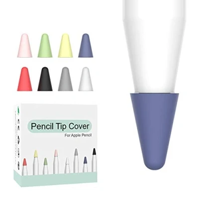 Bild av Reservspetsar kompatibla med Apple Pencil,8 ersättningspaket kompatibel Pencil Protector 1st och 2nd Gen Silicone Nibs Cover för iPad Pro Muticolor