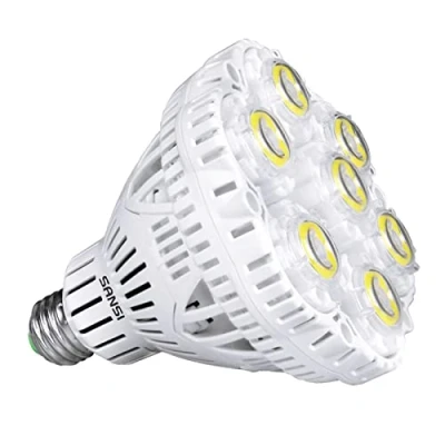 Bild av SANSI 40 W LED lampa 350 motsvarar E27 till E40 kall vit 5000 K glödlampa lm superljus glödlampa, arbet för kök, verkstad, garage, innergård, inte dimbar