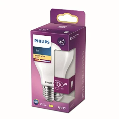 Bild av Philips Classic LED ljuskälla, 100W, E27, A60, Frostat glas, varmvitt ljus, 2700 kelvin, 15 000 timmar, Ej dimbar