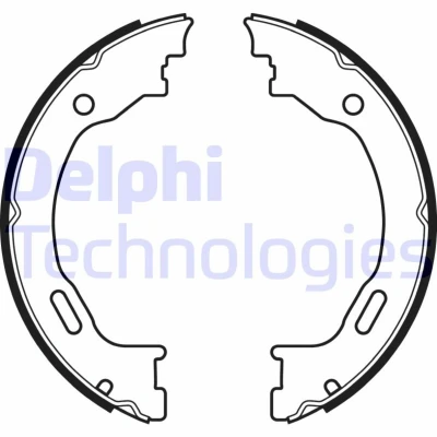 Bild av Bromsbackar, sats, parkeringsbroms DELPHI LS2077