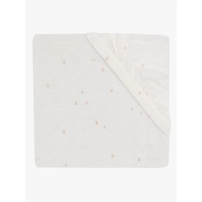 Bild av Jollein Dra på lakan Twinkling 70/75x140/150, Off white/Wild Rose