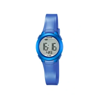 Bild av Calypso unisex digital klocka med LCD urtavla display och blå plastrem K5677/5